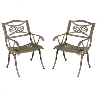 Malibu Outdoor Arm Chairs, Set of 2   Antique Taupe