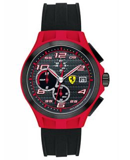 Scuderia Ferrari Watch, Mens Chronograph Lap Time Black Silicone Strap 44mm 830017   Watches   Jewelry & Watches