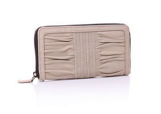 leather ruched purse by shruti designs