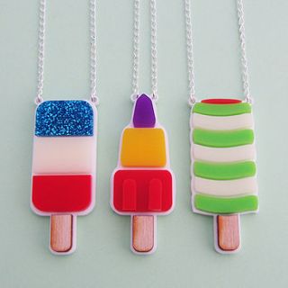 retro ice lolly necklace by hand over your fairy cakes