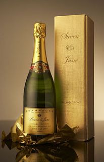 personalised champagne gift box by intervino