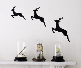 leaping deer or chasing hares wall sticker by frank & fearless