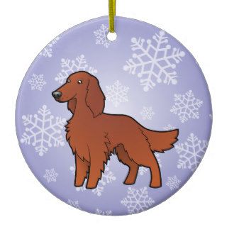 Christmas Irish / English / Gordon / R&W Setter Ornaments