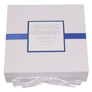 personalised flora wedding memory box by dreams to reality design ltd
