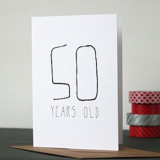 50 years old birthday card by heidi nicole