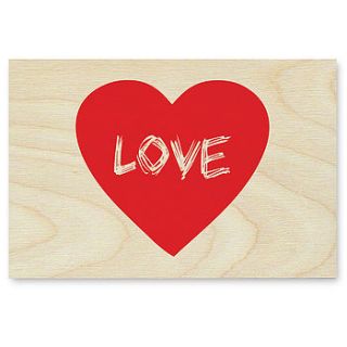 love heart personalised wooden timbergram by the plinth