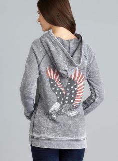 Signorelli American Eagle Back Burnout Hoodie Sweatshirts & Hoodies