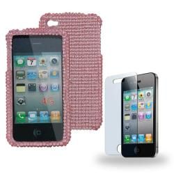 Deluxe Apple iPhone 4/ 4S Light Pink Case/ Screen Protector Other Cell Phone Accessories