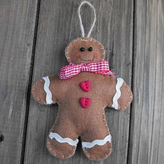 felt gingerbread man by pippins gifts and home accessories