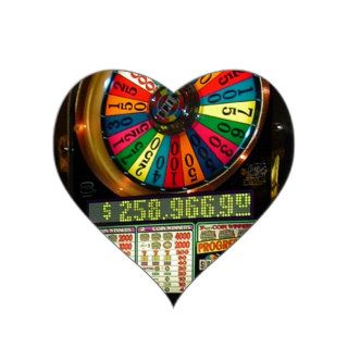 Las Vegas Slot Machines Heart Stickers