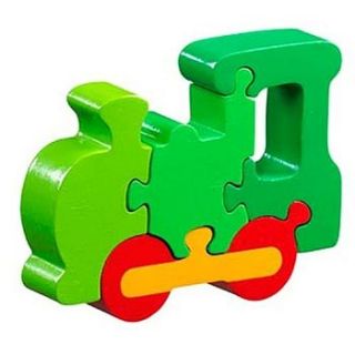 green train jigsaw by little butterfly toys