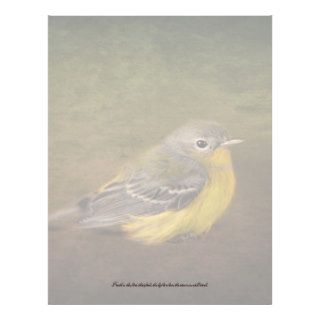 Baby Warbler Bird Printable Letterhead