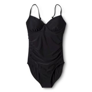 Womens 1 Piece Swimsuit with Underwire  Black