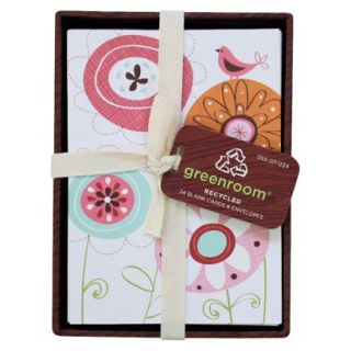 Greenroom Floral Design Blank Cards with Envelop