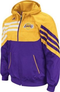 Los Angeles Lakers Adidas Pre Game On Court Full Zip Hooded Sweatshirt   XXL Clothing