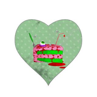Piece Of Cake Heart Stickers