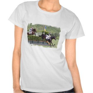 Horses Eventing  Ladies T Shirt