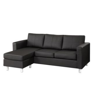 Dorel Asia Space Saving Faux Leather Sectional
