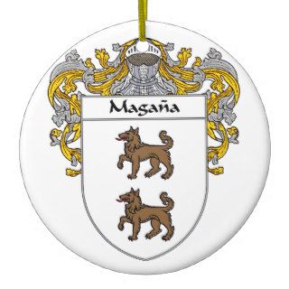 Magana Coat of Arms/Family Crest Christmas Tree Ornament