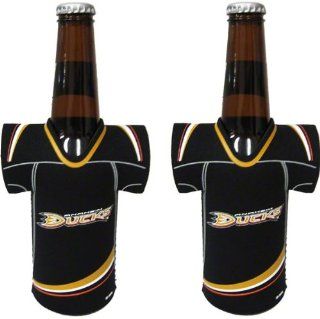 NHL Anaheim Ducks Bottle Jersey Koozie   Black  Ice Hockey Apparel  Sports & Outdoors