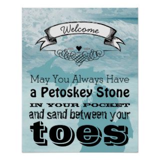May You Have Petoskey Stone In Pocket Sand Between Posters