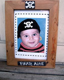 personalised pirate photo frame by giddy kipper