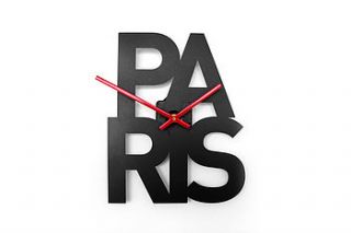 paris   typographic city clock by goodwin & goodwin