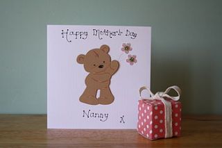 personalised nanny mothers day card by kitty's
