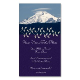 Mt Baker With Cloud Business Card Template
