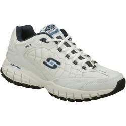 Men's Skechers Juke White/Navy Skechers Athletic