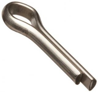 18 8 Stainless Steel Cotter Pin, Plain Finish, 3/64" Diameter, 1/4" Length (Pack of 100)