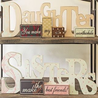 sisters or daughter sign by ciel bleu