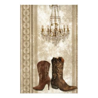 Western country cowboy boots fashion customized stationery
