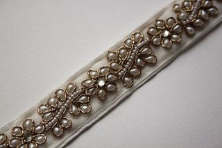 pearl flower bridal belt by faulkner & carter london