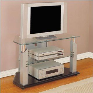 Glossy Silver/Chrome TV Stand   Home Entertainment Centers