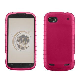 Transparent Hot Pink TPU Protector Case for ZTE N861 Cell Phones & Accessories