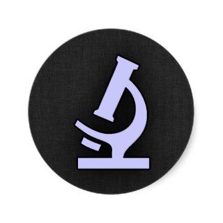 Lavender Blue Microscope Round Sticker