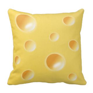 Yellow Swiss Cheese Texture Cushion / Pillow