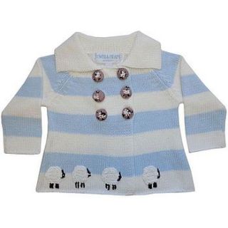 knitted lamb pram coat by little ella james