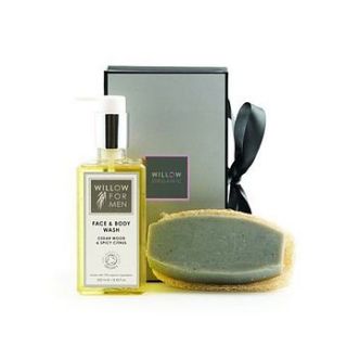 men's organic wash & soap box by willow organic beauty