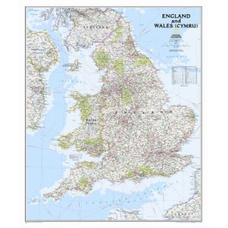 National Geographic Maps England and Wales Classic Wall Map