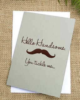 moustache greetings card by tangerine dreams creative