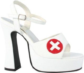 Sexy Nurse High Heel Shoes  White, Size 9