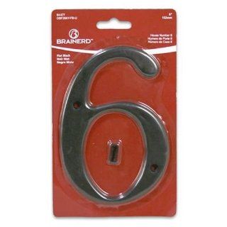 6 Inch Rustic Number 6 Flat Black House Number    