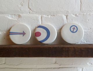mod style porcelain wall art by beverley gee