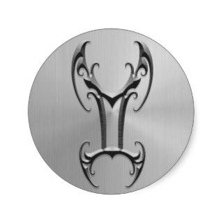 Stainless Steel Gemini Symbol Stickers