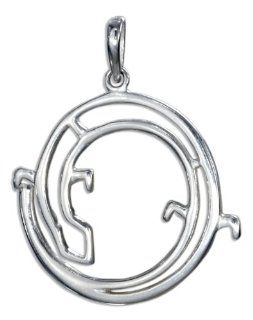 Sterling Silver Silhouette Of Gecko Pendant Jewelry