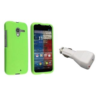 BasAcc Green Snap on Case/ Car Charger Adapter for Motorola Moto X BasAcc Cases & Holders
