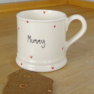 personalised heart mug by fired arts and crafts
