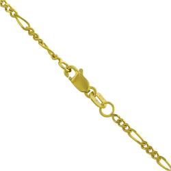 14k Yellow Gold 16 inch Figaro Necklace Gold Necklaces